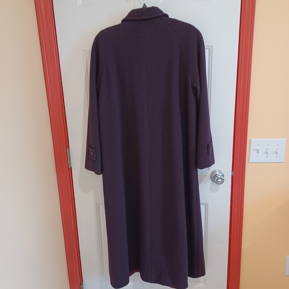 Jones New York women's full-length purple wool coat size 10 - Picture 2 of 9